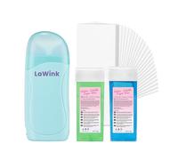 Upgrade Roll On Wax Kit - Aloe Soft Warmer and Heater for Hair Removal With 100 Wax Strips, 2 Refills