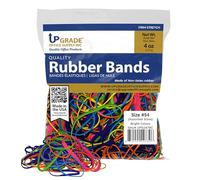 Upgrade Rubber Bands, Assorted Sizes & Bright Colors, Non-Latex, 1/4 lb Bag, USA