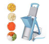 Upgrade Safe Mandoline Slicer, Vegetable Chopper Potato Slicer Adjustable Thickness Food Cutter, Kitchen Onion Slicer Chopping Artifact (Blue)