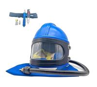 Upgrade Sandblast Helmet Universal Safe Air Fed Sandblasting Helmet with Sandblaster Thermostat & Shoulder Protective Sand Blast Hood Protector For Sandblasting Equipped, Universal Women Men Size