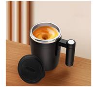 Upgrade Self Stirring Mug, Rechargeable Auto Magnetic Mug Automatic Magnetic Stirrer Coffee Cup Stainless Steel Self Stirring Coffee Cup for Coffee/Milk/Tea/Hot Chocolat (Black)