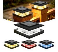Upgrade Solar Post Lights, 3.5'' x 3.5'' 4'' x 4'' Fence Post Caps(4 Pack)