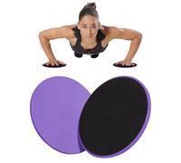 Upgrade Sport Core Sliders for Working Out - Dual Sided Gliding Discs for Full Body Workout on Carpet or Hardwood Floor - Fitness & Home Exercise Equipment for Athletes (Purple, 4 Pack)