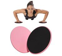 Upgrade Sport Core Sliders for Working Out - Dual Sided Gliding Discs for Full Body Workout on Carpet or Hardwood Floor - Fitness & Home Exercise Equipment for Athletes (Pink, 2 Pack)