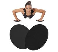 Upgrade Sport Core Sliders for Working Out - Dual Sided Gliding Discs for Full Body Workout on Carpet or Hardwood Floor - Fitness & Home Exercise Equipment for Athletes (Black, 8 Pack)