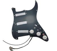Upgrade SSS Preview Loaded Pickguard Pickups Set, Multifunction 3 Single Switch Small Double Track Humbucker Pickups, 16-Way Tone Suitable for Start Guitar (Black White)