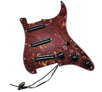 Upgrade SSS Preview Loaded Pickguard Pickups Set, Multifunction 3 Single Switch Small Double Track Humbucker Pickups, 16-Way Tone Suitable for Start Guitar (Tortoiseshell)