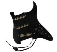 Upgrade SSS Preview Loaded Pickguard Pickups Set, Multifunction 3 Single Switch Small Double Track Humbucker Pickups, 16-Way Tone Suitable for Start Guitar (Black Zebra)