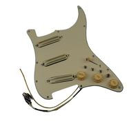 Upgrade SSS Preview Loaded Pickguard Pickups Set, Multifunction 3 Single Switch Small Double Track Humbucker Pickups, 16-Way Tone Suitable for Start Guitar (Yellow)