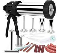 Upgrade Stainless Steel 2.1 LB Large Capacity Jerky Gun Kit Beef Deer Jerky Sausage Stuffer Meat Marker Shooter Kits Sausage Machine