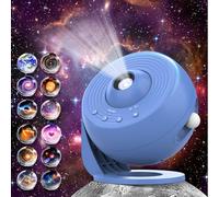 Upgrade Starry Sky Projector, Home Planetarium Projector Lamp, Starry Sky for Bedroom, Children, Adults with 14 Planet Discs, Moon/Fog/Sky Galaxy Projector, Skylight Projector, White