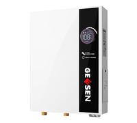 Upgrade Tankless Water Heater Electric 9KW 240V, On Demand Instant Endless Hot Water Heater with Self Modulates to Save Energy Use (White-14KW)