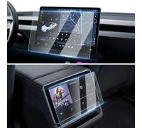 [Upgrade] Tesla New Model Y Juniper 2025~2026 / 2024~2025 2026 Model 3 Highland Screen Protector Pack [No Glare and Fingerprints] Tempered Glass Front Protective Accessories