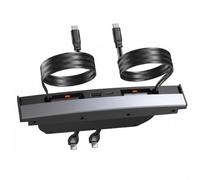 Upgrade Tesla USB Hub for Tesla Model 3&Y Waterproof - 4Ports Fast Chargr for Model Y/3 Accessories 2023 2022 2021 Retractable Docking Station, 2 Type-C Fast Charging Cables (Not Fit Model 3 2024)