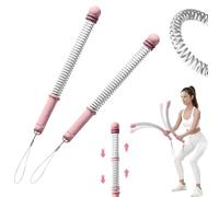 Upgrade Third-Generation - Adjustable Ropeless Battle Ropes, Workout Ropes Versatile Fitness Equipment, Portable Silent Home Gym Equipment for Full Body Toning, Fat Burning & Cardio 2PCS (Pink)