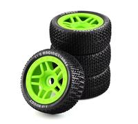 Upgrade Tires For ARRMA For Typhoon For TRAXXAS For Small X For E-Revo For Wanderer For Katun For Tailong For T-Shaped 1/8 Off-Road Tire(Green)
