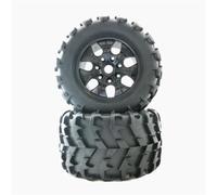 Upgrade Tires For Himoto For Hsp 1/8 2Pcs Wheel Rim And Rubber Tires Cars Power Off Road Monster Truck 150x80mm Hexagon Adapter 17mm RC Parts(Black)