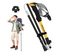Upgrade Trekking Poles with Storage Bag, Foldable Adjustable Hiking Poles, Lightweight Aluminum Walking Sticks with EVA Handle & Quick Lock for Camping Backpacking
