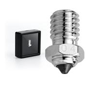 Upgrade Tungsten Carbide Tip Bimetal V6 0.4mm Nozzles High Thermal Conductivity Abrasion Resistance 3D Printer v6 My Nozzle for Prusa i3 MK3S / Mini, i3 Mega/Kobra/Kobra Neo 3D Printer
