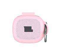 [Upgrade] VAEKNVG Silicone Case Compatible for JBL Live Pro 2, Shockproof Protective Earbuds Case with Carabiner Accessories (Pink)