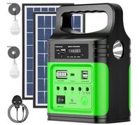 Upgrade-Vclpower 20000mAh DC Power Bank Station with Solar Panels,12V/9V Output Fast Charging Portable Power Station for Home Emergency Outdoor Camping(Green)