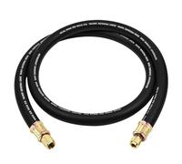 Upgrade Version 1/2" Internal Diameter High-Flow Vacuum Certified Refrigerant Hose,3/8" to 1/4" Fittings,20 Microns Vacuum,Faster HVAC Evacuation and Recovery,6-Feet,Black