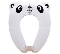 [Upgrade Version] Foldable Potty Seat - RIGHTWELL Travel Toilet Seat, Toilet Training Seat Portable Toilet Seat Toddler PP Material with Carry Bag (White)