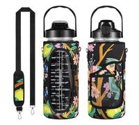 Upgrade Water Bottle Holder with Strap for Water jug 60oz Insulated Water Bottle, Carrier Sling Bag with Phone Pocket Water jug Sleeve for Men Women Sports Water Bottle Accessories (G)