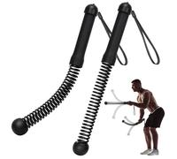 Upgrade Weighted Ropeless Battle Ropes, 2PCS Cordless Battle Rope for Home Gym, HIIT, Strength, Quiet Portable Training Rope, Workout Ropes Versatile Fitness Equipment (Black)