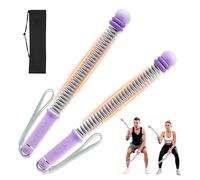 Upgrade Weighted Ropeless Battle Ropes with Carry Bag 2 PCS Cordless Training Ropes for Home Gym Quiet & Portable Workout Equipment Low-Impact Strength & HIIT for Men & Women (Purple)