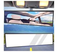 Upgrade Wide Angle 31cm Interior Clip-on Panoramic Rear View Mirror Anti Glare Universal Mirrors Accessories Compatible with Car SUV Truck
