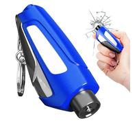 Upgrade Window Breaker Seatbelt Cutter,3-in-1 Mini Glass Breaker, Car Escape Tool for Land and Underwater,Keychain Car Emergency Tool (Blue, 2 Pack)