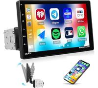 [Upgrade Wireless] CAMECHO Single Din Car Stereo with Wireless Carplay and Android Auto, 9 inch Detachable Screen with Bluetooth FM AM Radio Mirror Link TF/USB/EQ/AUX/Off Memory + Reversing Camera