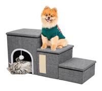 Upgrade XL Dog Stairs for Bed and Couch, 90L*35B*43H cm, Foldable Dog Steps with Wider Stairs, Large Condo, Storage Space, Pet Stairs Steps for Cats, Small/Older Large Dogs, Hold Up to 180lbs