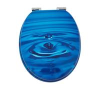 Upgrade your bathroom with the 18" MDF Toilet Seat featuring a stylish Water Ripple design. Crafted from durable Medium-Density Fibreboard (MDF), this oval toilet seat is designed to offer both comfor
