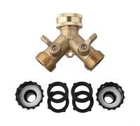 Upgrade Your Gardening Routine with a Reliable 2 Way Brass Hose Splitter Offering Enhanced Control Over Your Watering Needs (25.3mm)