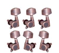 Upgrade Your Guitar With 6PCS Tuning Nail Tuner Heads Easy Tuning Adjustment Long Durability Securely Locks Strings(Red 4L2R)