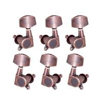 Upgrade Your Guitar With 6PCS Tuning Nail Tuner Heads Easy Tuning Adjustment Long Durability Securely Locks Strings(Red 3L3R)