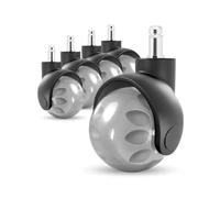 Upgrade Your Office Chair with 5 Premium 2-Inch Quiet Wheels, Smooth Glide Performance, Optal Stem - Desk Chair Casters (White)