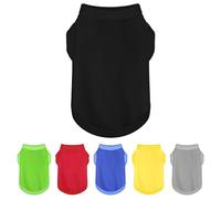 Upgrade Your Pup's Wardrobe: Sleek Solid-Colored Dog Shirt Tank Top, Perfect for Small to Medium Dogs, Offering Simple Style and Comfort Black S