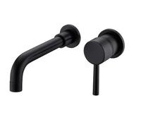 Upgrade Your Space with Wall-Mounted Bathroom Faucet Single Handle 360° Swivel Spout Matte Black Finish