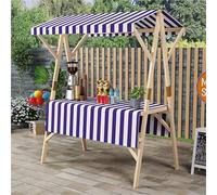 Upgrade Your Street Food CartFoldable Market Stall with Awning for Lemonade Ice Cream Hot DogsPerfect Vendor Booth for Trade Shows & FairsAvailable in Blue Red Yellow (150x60cm)