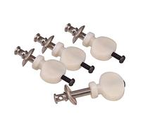 Upgrade Your Ukulele with 4 High Precision Tuning Pegs Chrome Finish with Cream Buttons. Friction Style Quick Installation for Easy Tuning. for Musicians and DIY Enthus