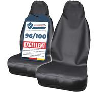 Upgrade4cars 2 x Waterproof Car Seat Protector for Front Seats Made of Faux Leather Driver's Protective Cover Workshop, Work, Sports etc. Universal in (W3-2)