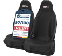 Upgrade4cars 2 x Waterproof Front Car Seat Protector | Universal Driver Seat Cover for Workshop, Work, Sports, Dog, Kids | Heavy Duty Anti-Spill Seat Protector