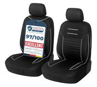 Upgrade4cars Car Seat Covers Front Seats Black White Car Seat Covers Set Front for Driver Seat & Passenger Car Seat Cover Universal Car Accessories Gifts for Men and Women