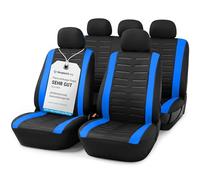 Upgrade4cars Car Seat Covers Full Set Universal Blue | Washable Covers for Front Seats, Rear Bench & Headrest | Interior Accessories for Women and Men