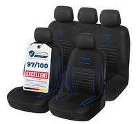 Upgrade4cars Car Seat Covers Full Set Universal Blue | Washable Covers for Front Seats, Rear Bench & Headrest | Interior Accessories for Women and Men