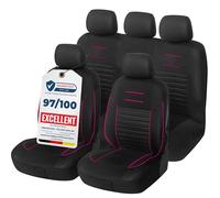 Upgrade4cars Car Seat Covers Full Set Universal Pink | Washable Covers for Front Seats, Rear Bench & Headrest | Interior Accessories for Women and Men