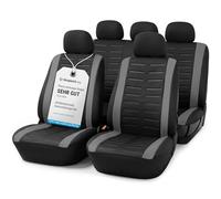 Upgrade4cars Car Seat Covers Full Set Version 2026 Grey Universal | For front & rear seats | fits most vehicles | Machine washable at 30 degrees | odourless & non-slip